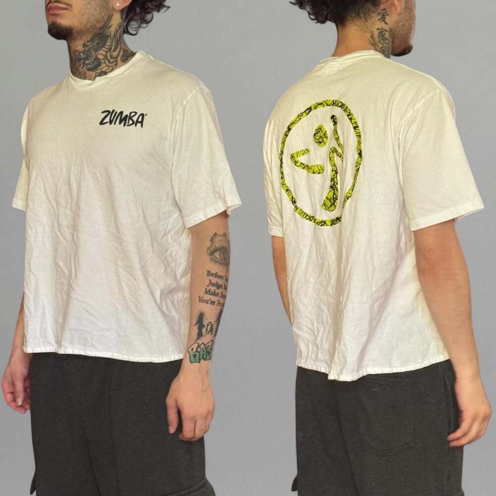 Zumba Wear Unisex T Shirt Graffic White Short Sleeves Activewear Dance